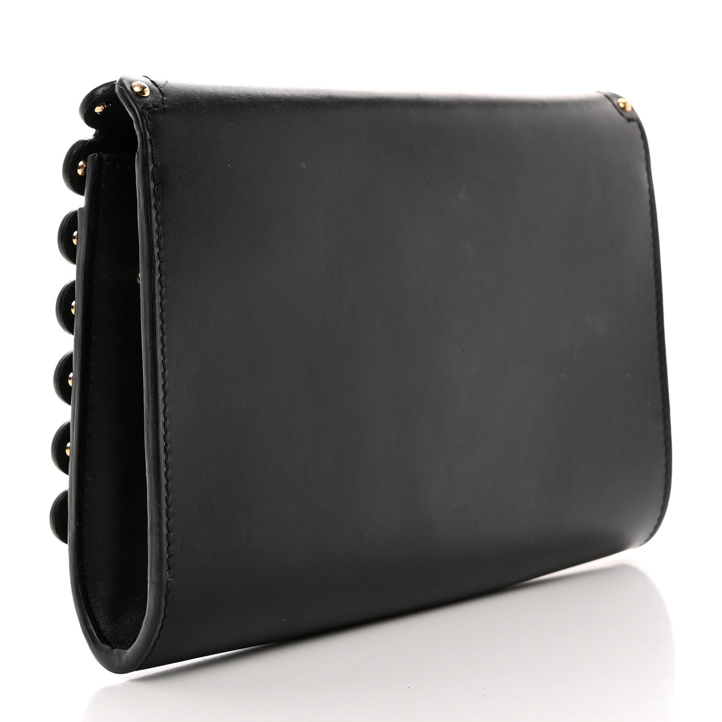 Calfskin Studded Chain Louise Black