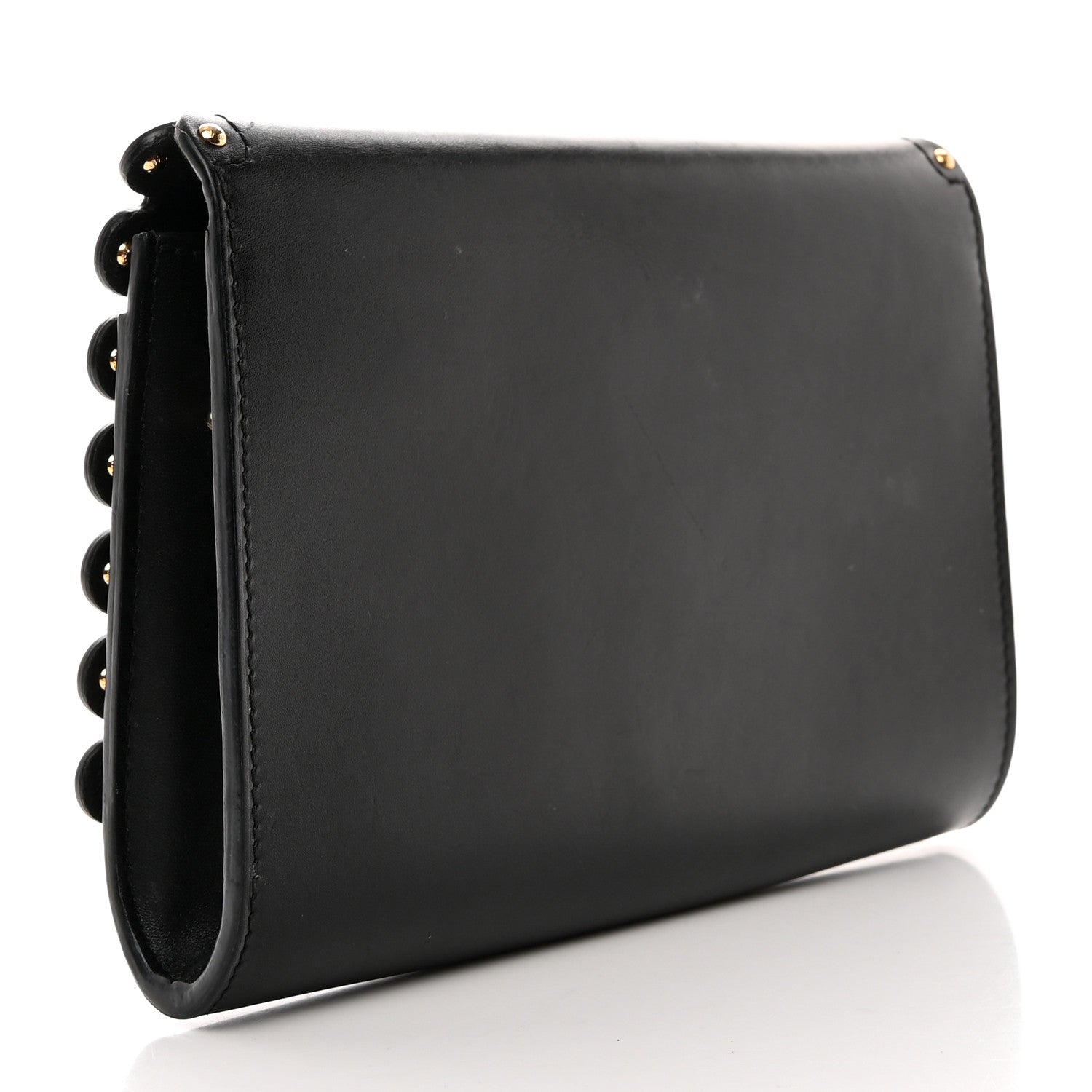 Louis Vuitton Calfskin Studded Chain Louise Black 3 of 13