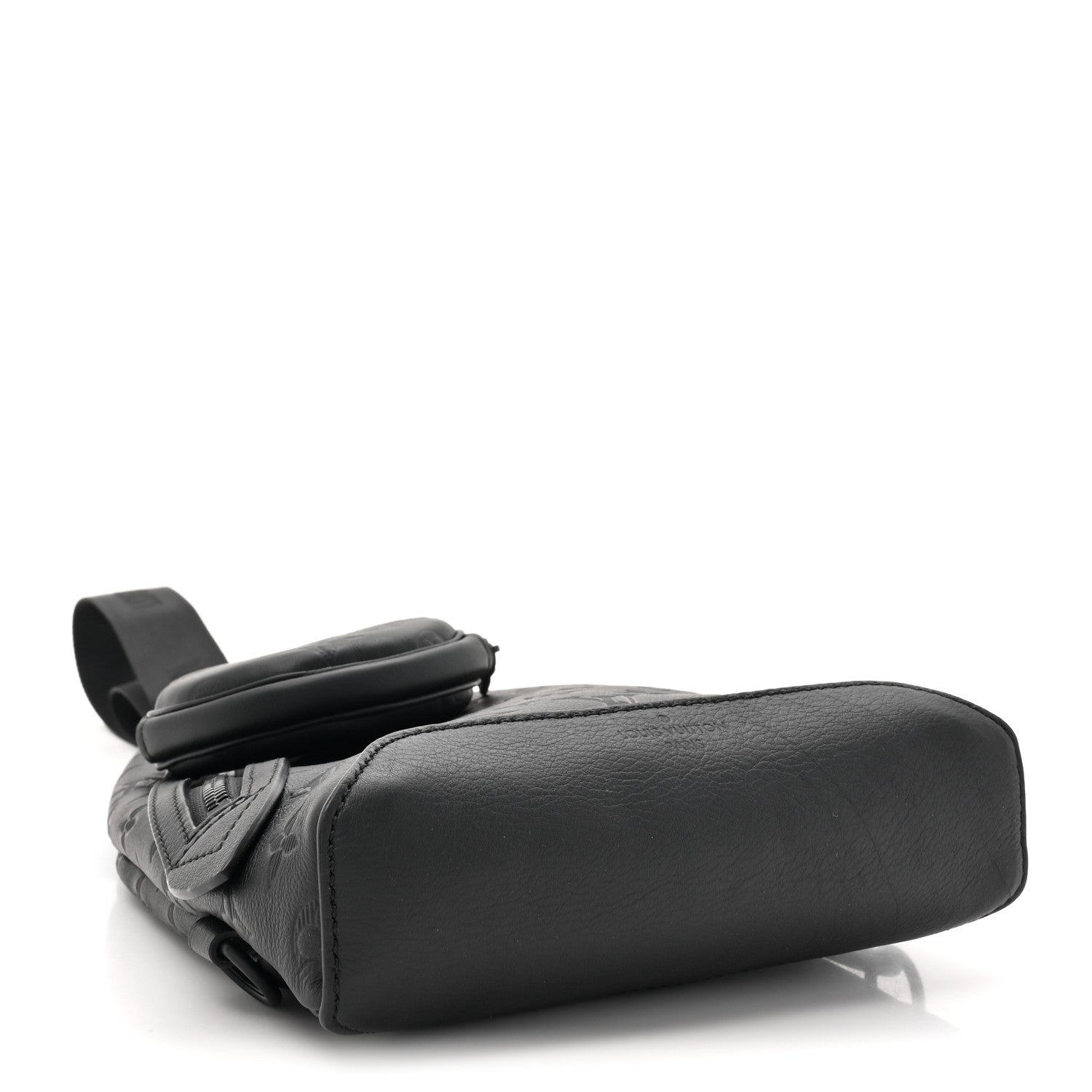 Louis Vuitton Calfskin Shadow Monogram Duo Slingbag Black 4 of 10