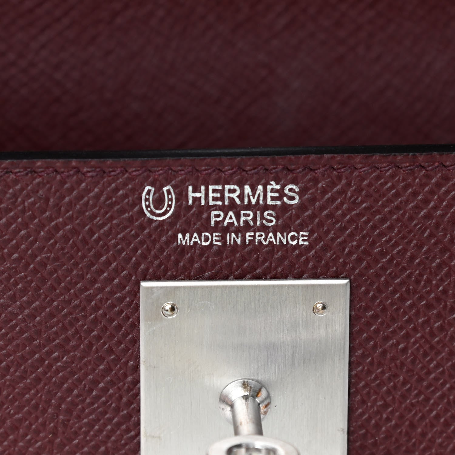Hermes Epsom Horseshoe Kelly Sellier 32 Bordeaux 5 of 13
