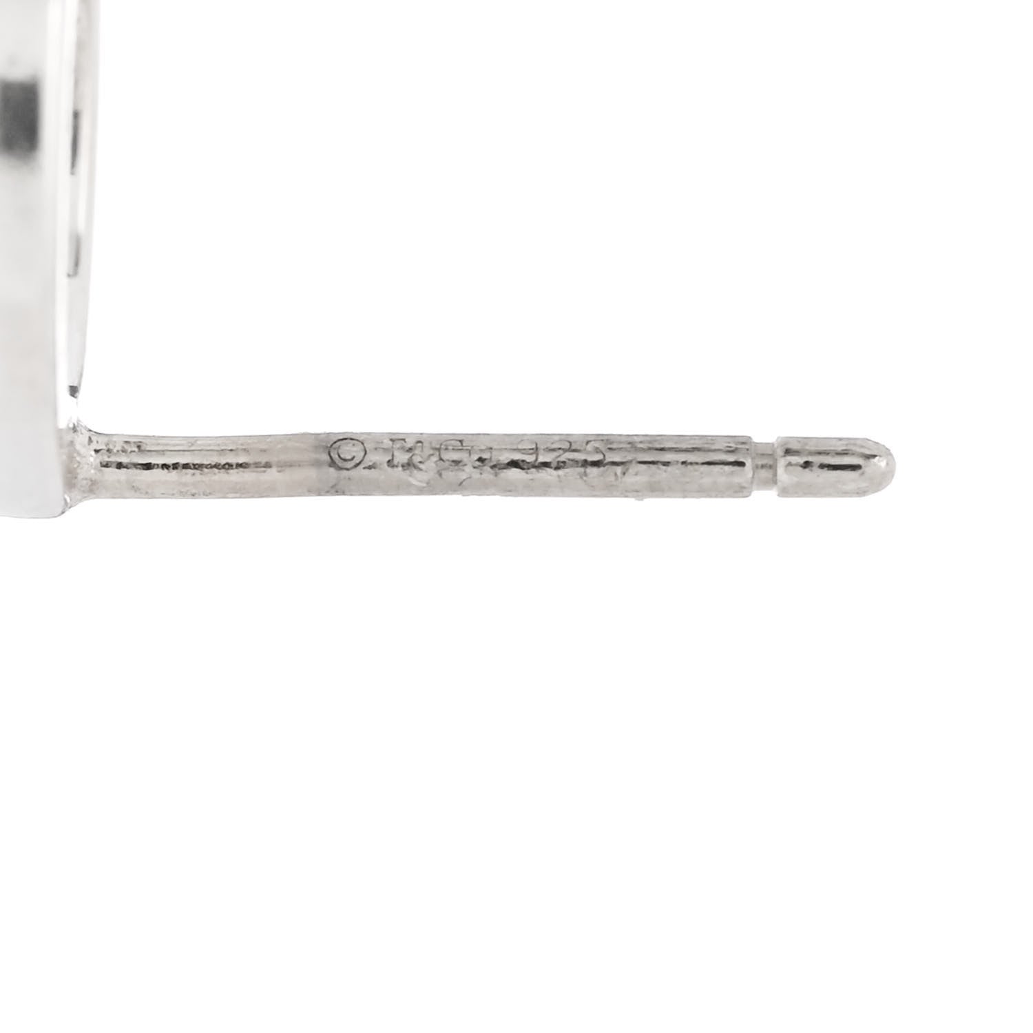 Tiffany Sterling Silver Triple Circle Dangle Earrings 4 of 5