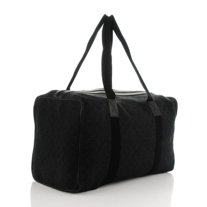 Gucci Denim Monogram Large Collapsible Carry On Duffle Black 3 of 7