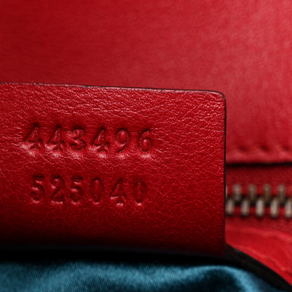 Gucci Velvet Matelasse Medium GG Marmont Shoulder Bag Hibiscus Red 7 of 14