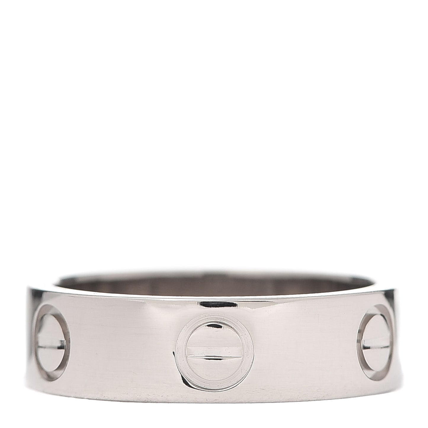 18K White Gold 5.5mm LOVE Ring 53 6.25