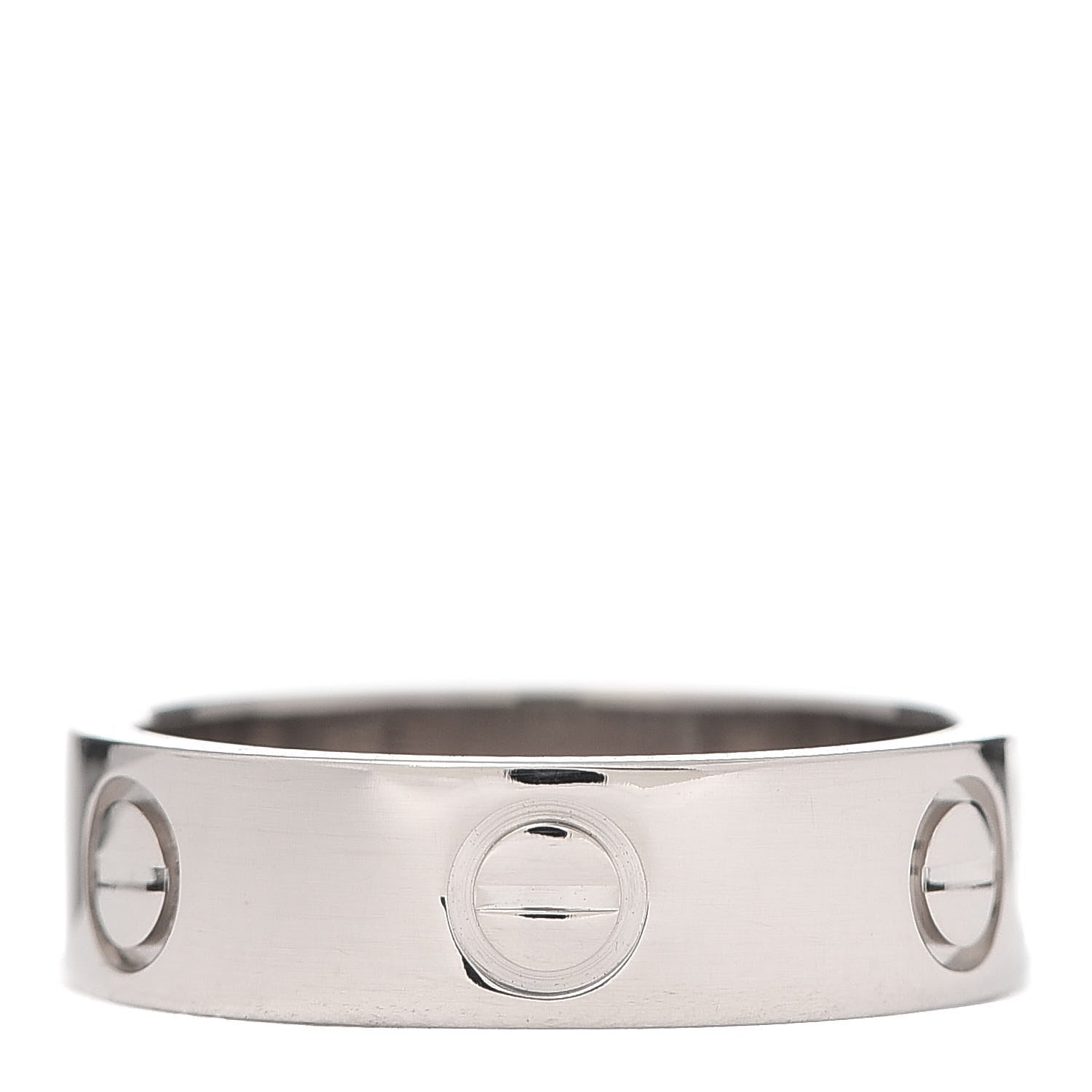 Cartier 18K White Gold 5.5mm LOVE Ring 53 6.25 3 of 4