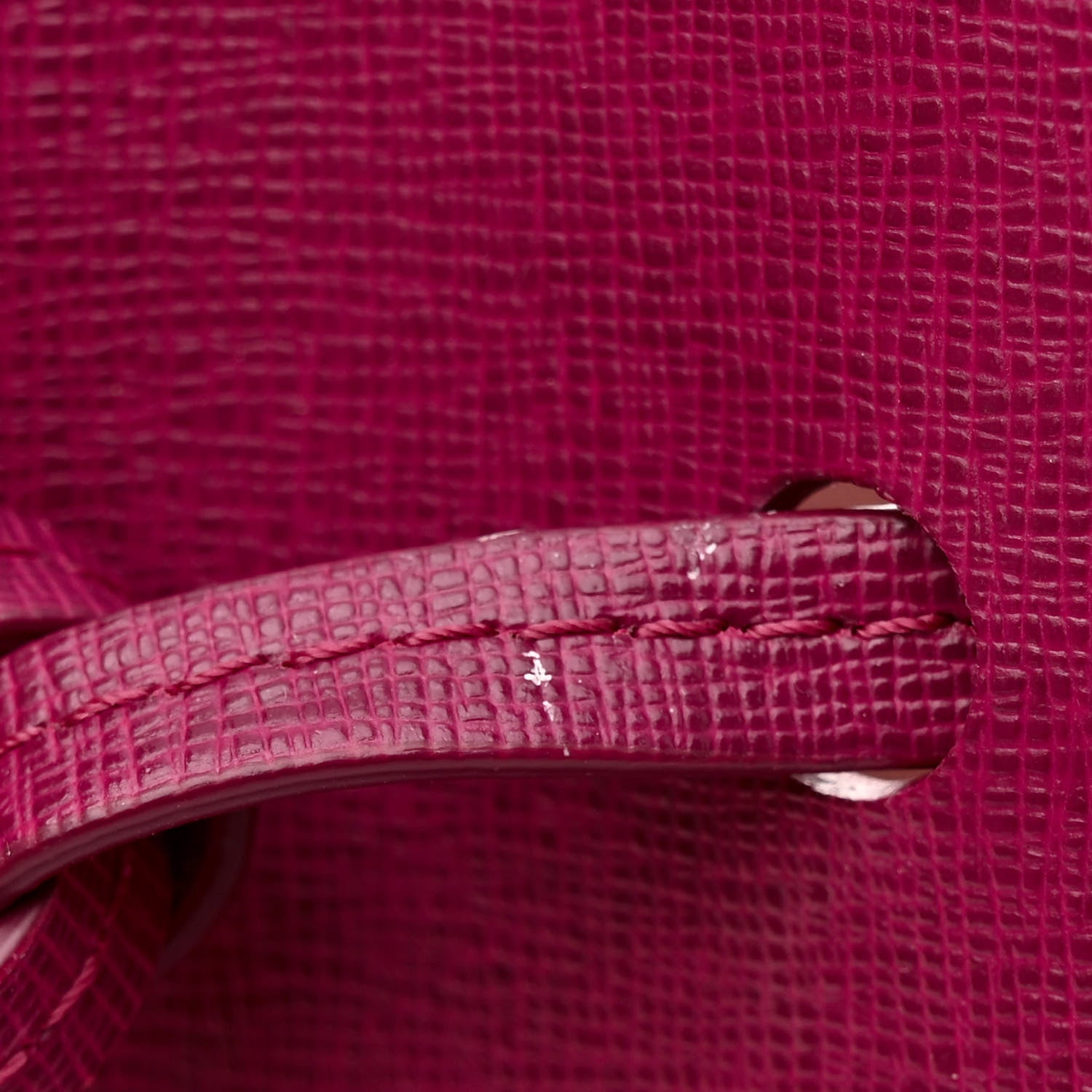 Mansur Gavriel Saffiano Mini Mini Bucket Bag Dark Pink 12 of 15