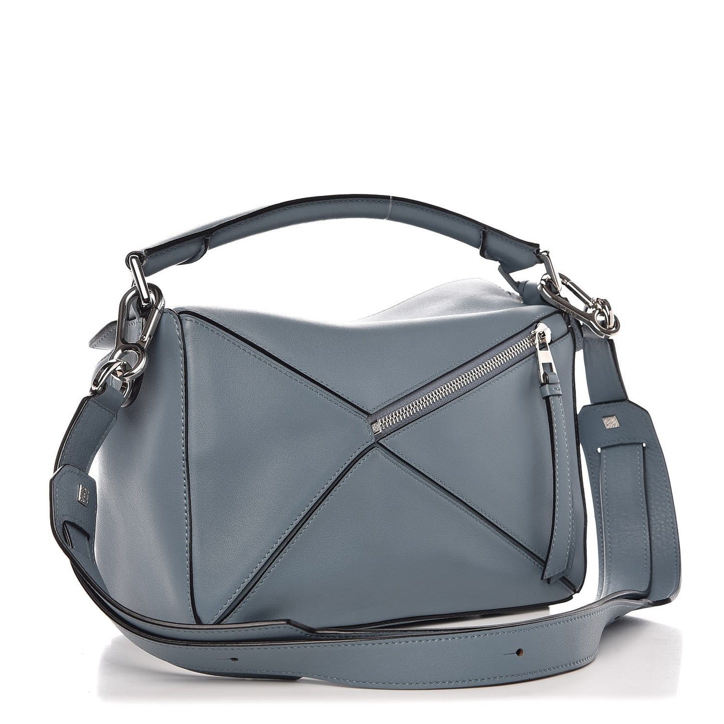 Calfskin Small Puzzle Bag Stone Blue
