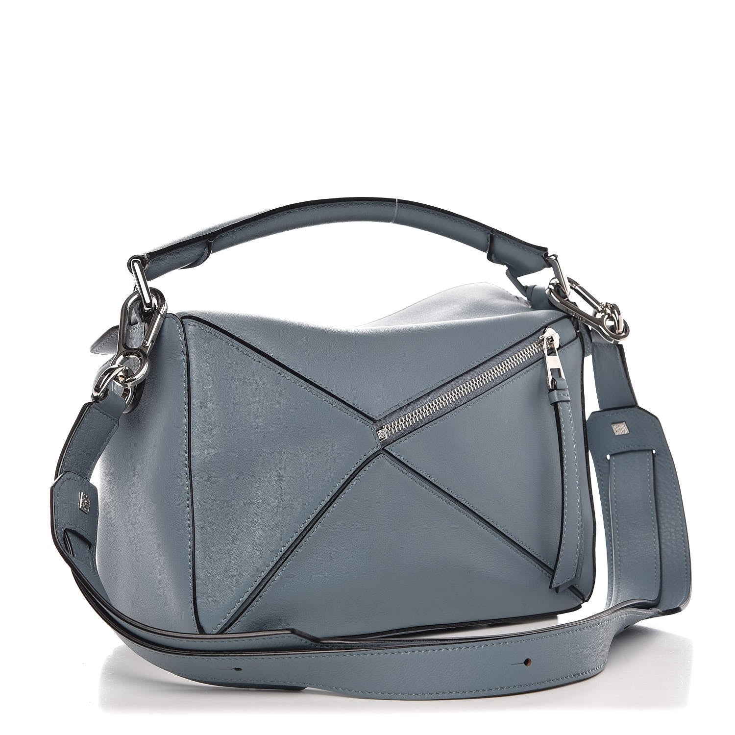 Loewe Calfskin Small Puzzle Bag Stone Blue 3 of 7