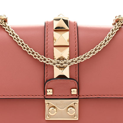 Valentino Garavani Vitello Small Glam Lock Rockstud Flap Antique Rose 7 of 12