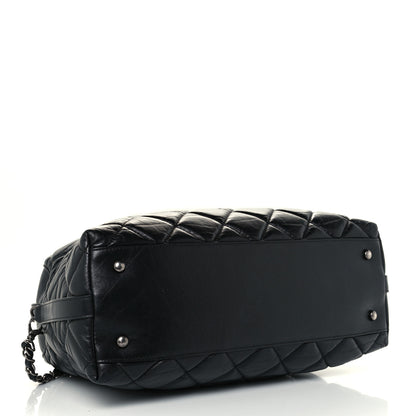 Chanel Aged Calfskin Small Bowling Bag Black 4 of 10