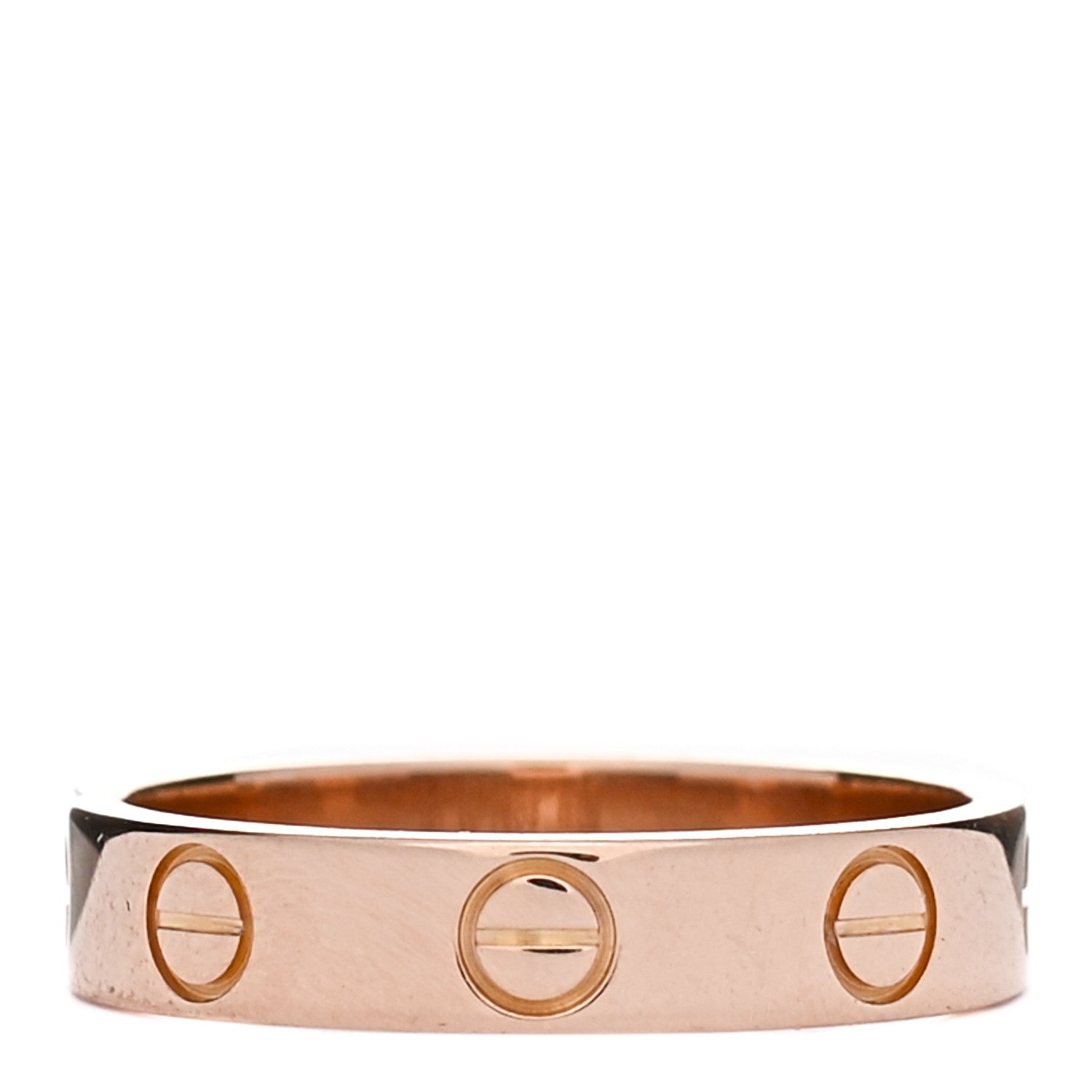 Cartier 18K Pink Gold 3.5mm LOVE Wedding Band Ring 48 4.5 3 of 4