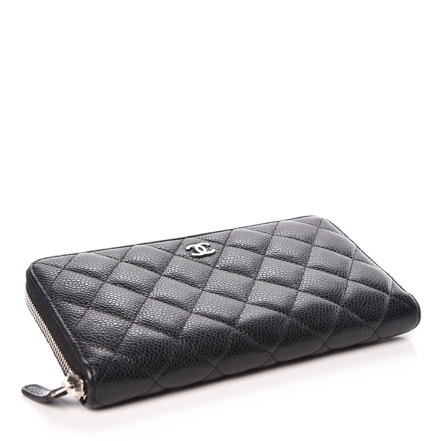 Chanel Caviar Quilted Large Gusset Zip Around Wallet Black 4 of 11