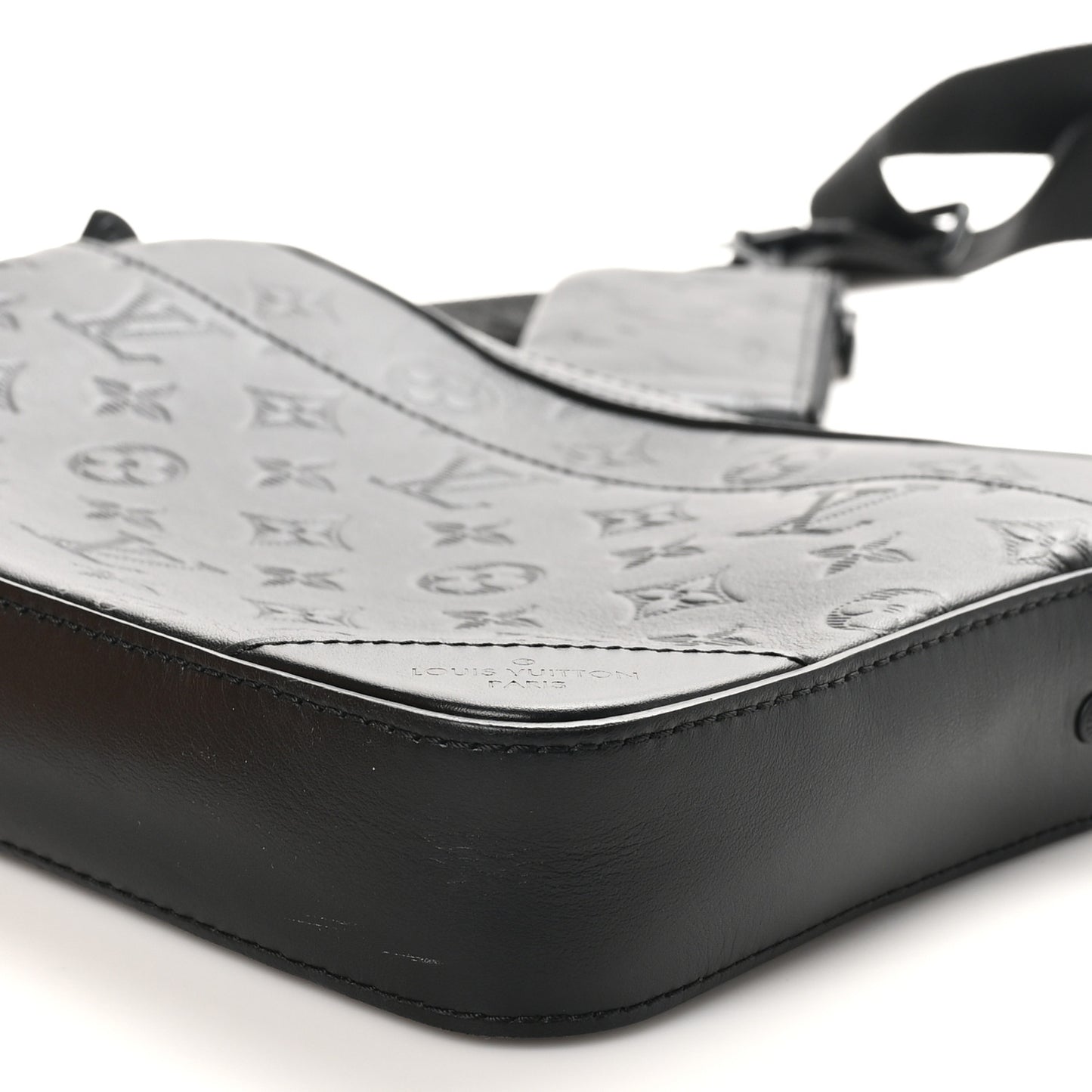 Calfskin Monogram Shadow Duo Messenger Black