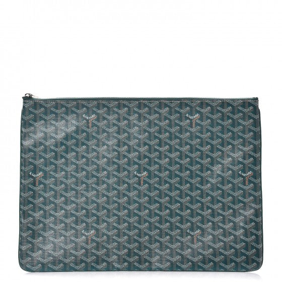Goyard Chevron Senat Pochette GM Green 1 of 8