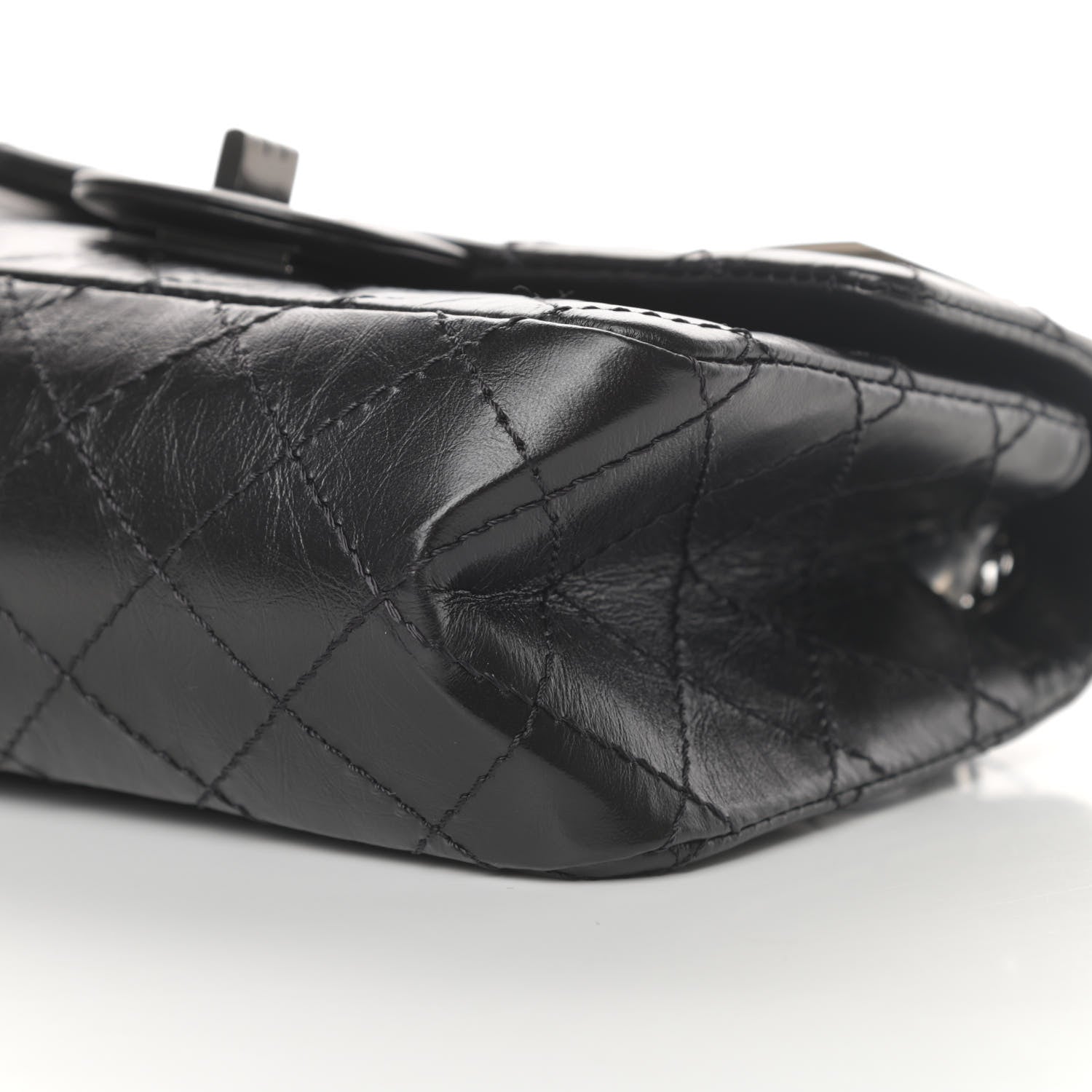 Chanel Aged Calfskin Quilted 2.55 Reissue Mini Flap So Black 10 of 13