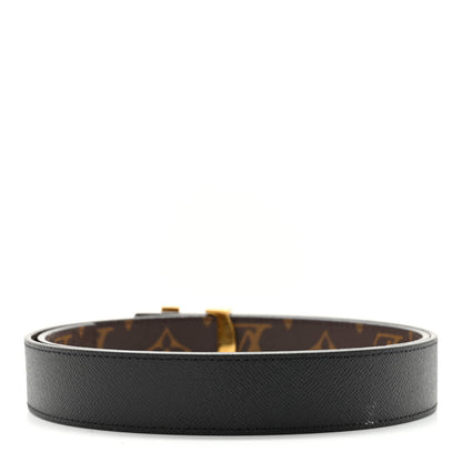 Louis Vuitton Calfskin Monogram 30mm LV Initiales Reversible Belt 85 34 Black 4 of 13