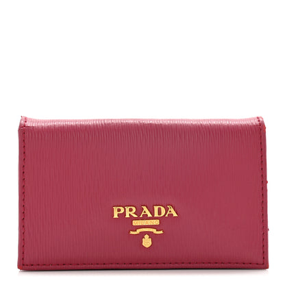 Prada Vitello Move Bi-Fold Card Holder Wallet Ibisco 1 of 10