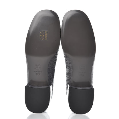 Chanel Alligator CC Mocassins Loafers 38.5 Grey 5 of 9