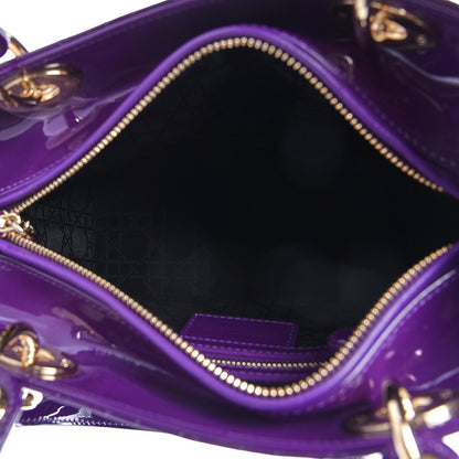 Christian Dior Patent Cannage Medium Lady Dior Purple 5 of 10