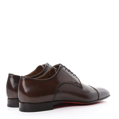 Christian Louboutin Calfskin Shadow Wash Mens Top Daviol Flat 42.5 Havane 4 of 7