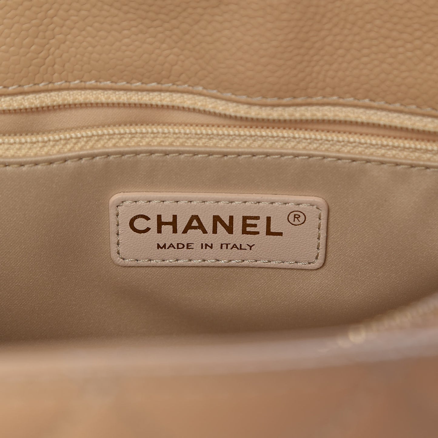 Caviar Quilted Grand Shopping Tote GST Beige Clair