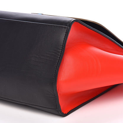 Celine Satin Calfskin Small Tri-Color Trapeze Alizarin 8 of 15