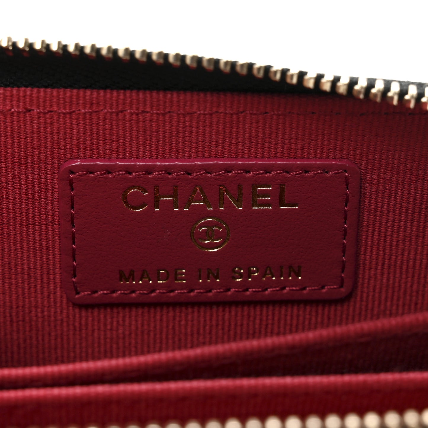 Lambskin Quilted Chanel 19 Zip Around Coin Purse Wallet Black