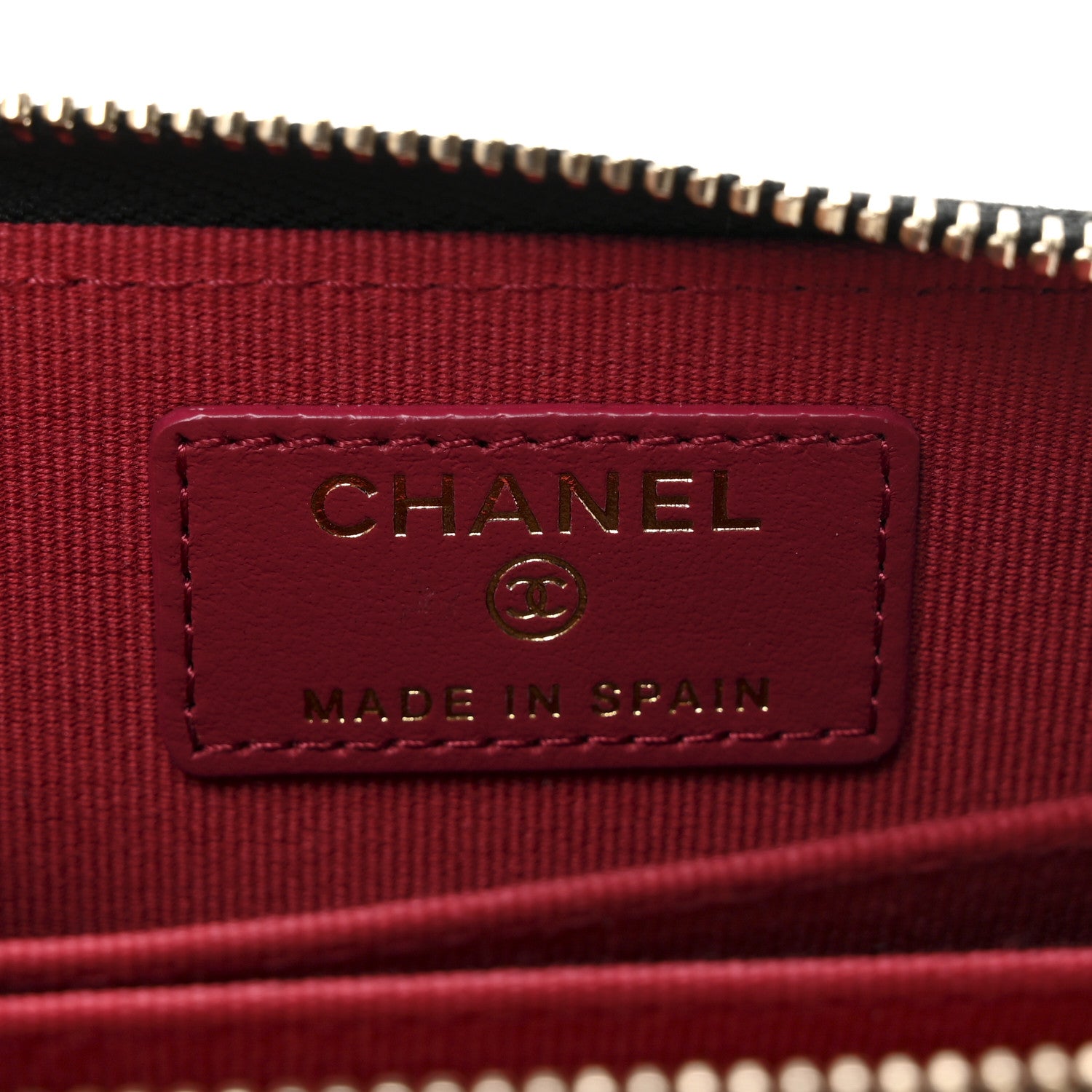 Chanel Lambskin Quilted Chanel 19 Zip Around Coin Purse Wallet Black 6 of 8