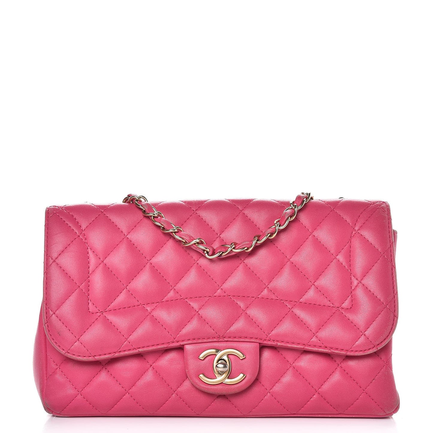 Lambskin Quilted Medium Mademoiselle Chic Flap Pink