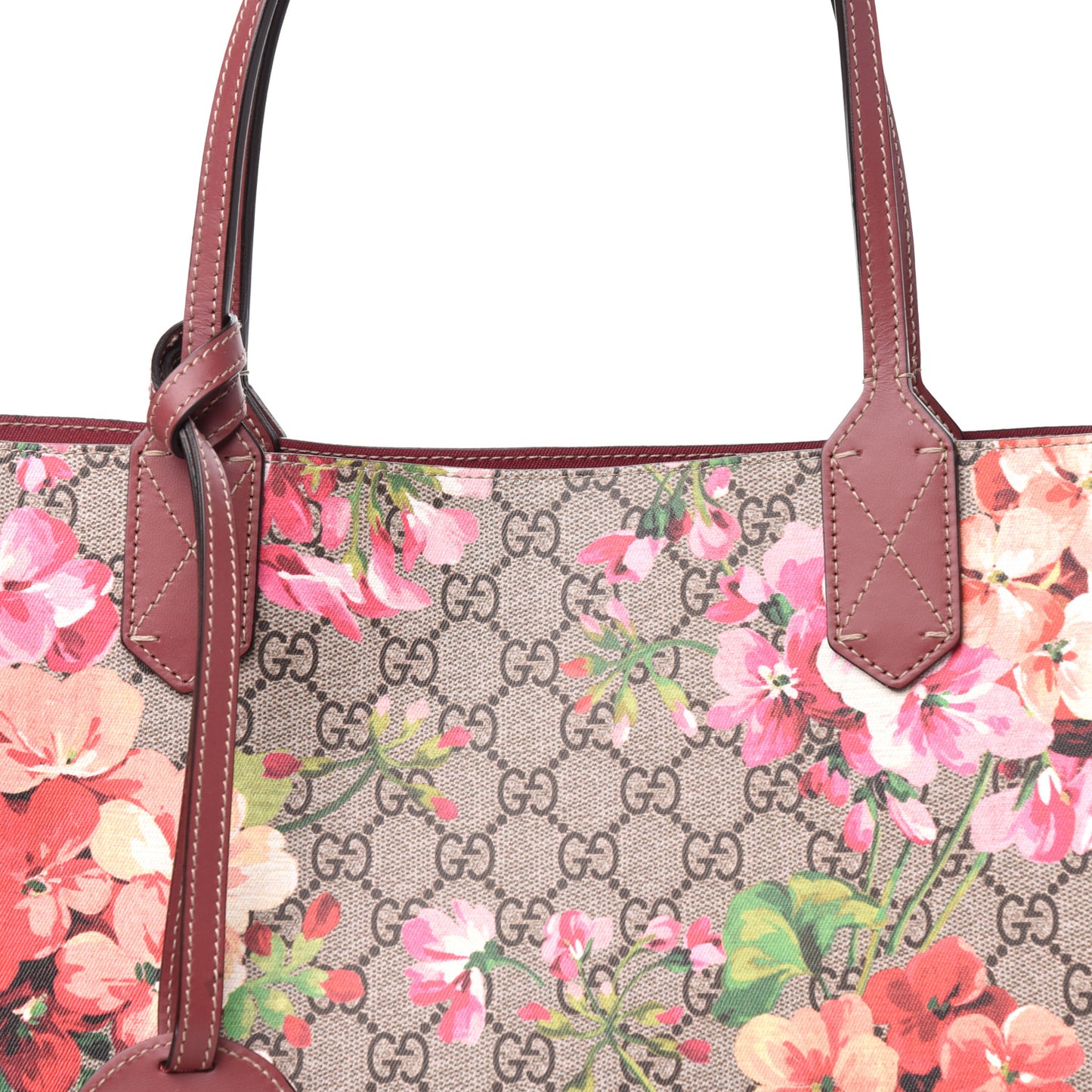 GG Supreme Monogram Blooms Medium Reversible Tote Beige Multicolor Dry Rose