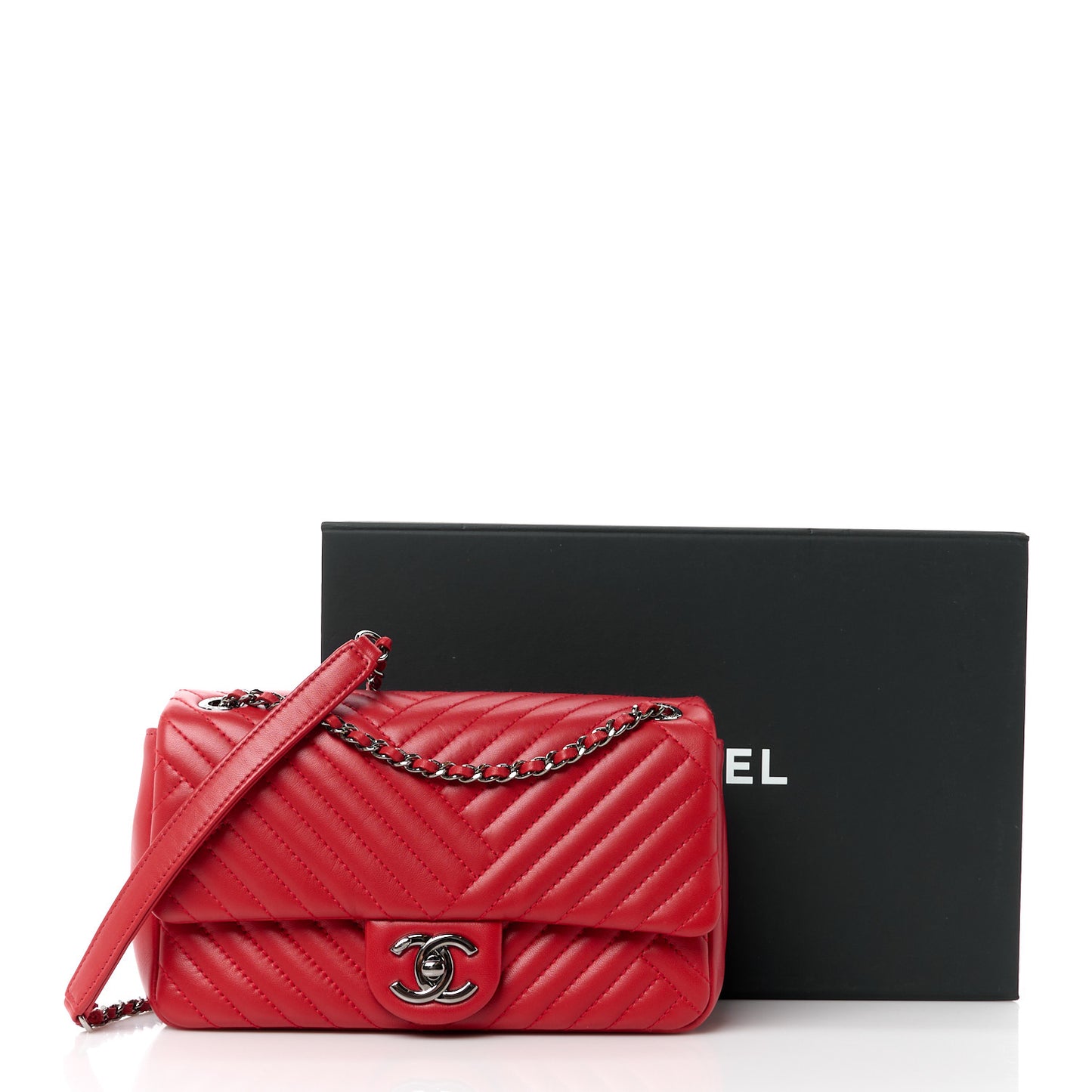 Lambskin Small CC Crossing Flap Red