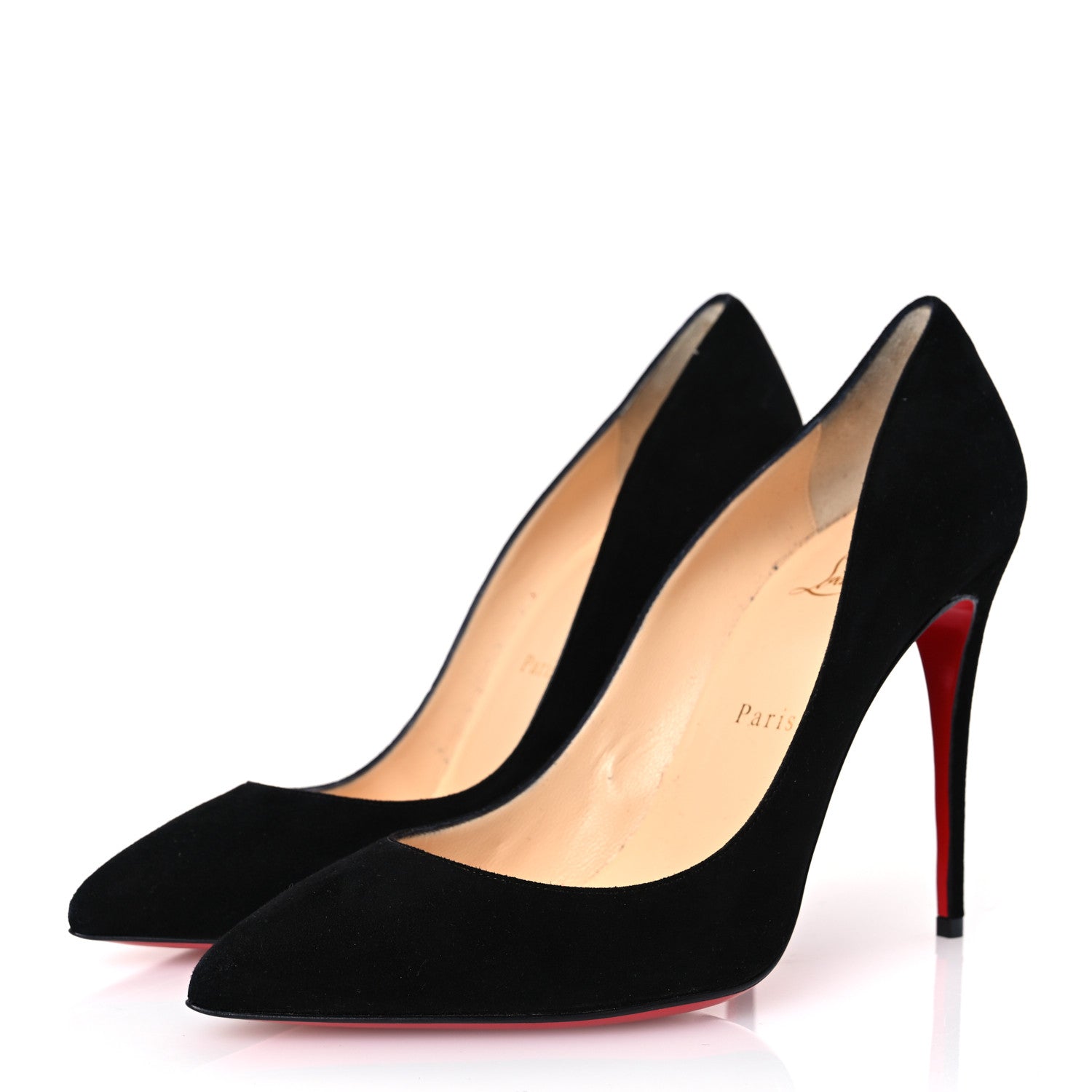 Christian Louboutin Suede Pigalle Follies 100 Pumps 39.5 Black 4 of 11