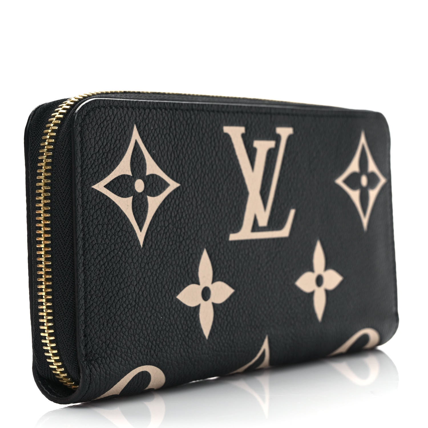 Louis Vuitton Empreinte Monogram Giant Zippy Wallet Black Beige 2 of 6