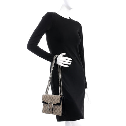 Gucci GG Supreme Monogram Mini Dionysus Shoulder Bag Black 3 of 8