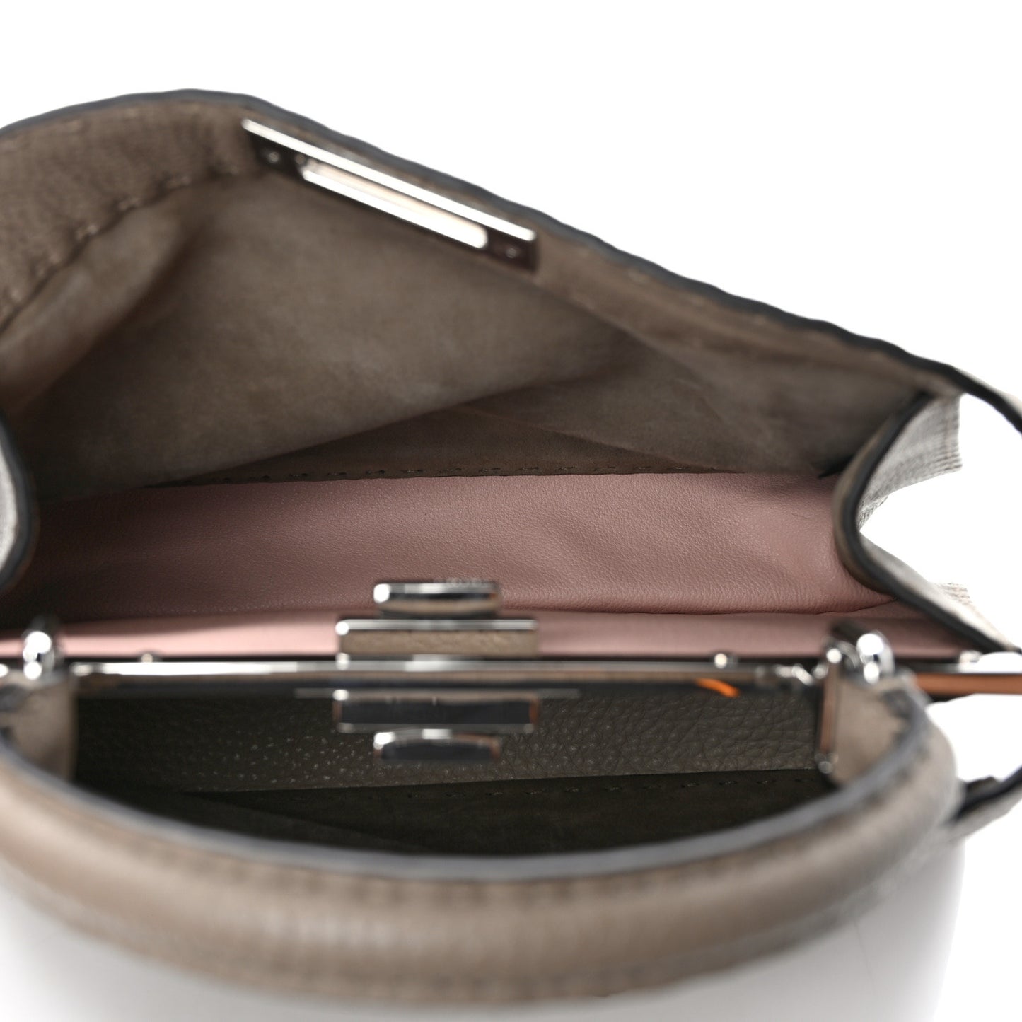 Cuoio Romano Selleria Chamois Medium Peekaboo I SEE U Satchel Corda Camelia Cipria