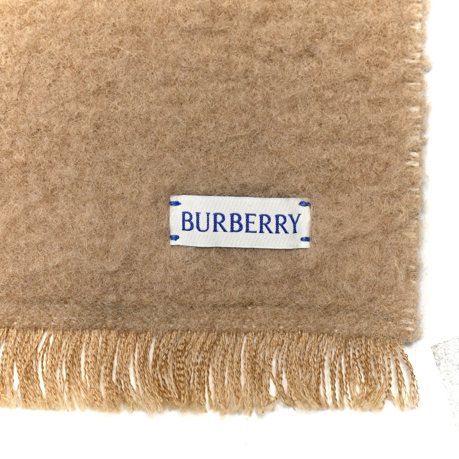 Burberry Denim Effect Wool Jacquard EKD Scarf Maple 3 of 3