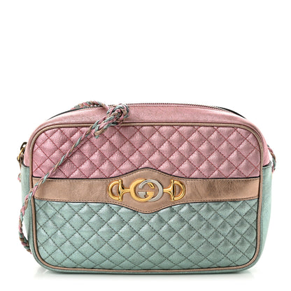Gucci Laminated Nappa Trapuntata Small Zumi Shoulder Bag Rosa 1 of 10