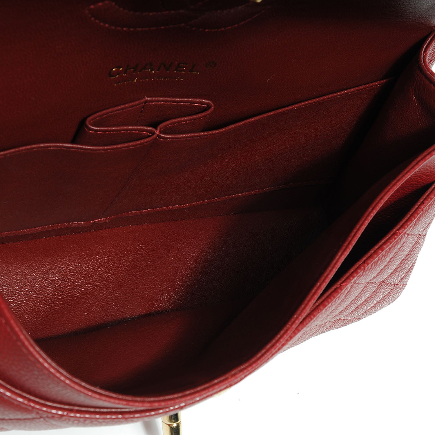 Chanel Caviar Quilted Medium Double Flap Red 7 of 8