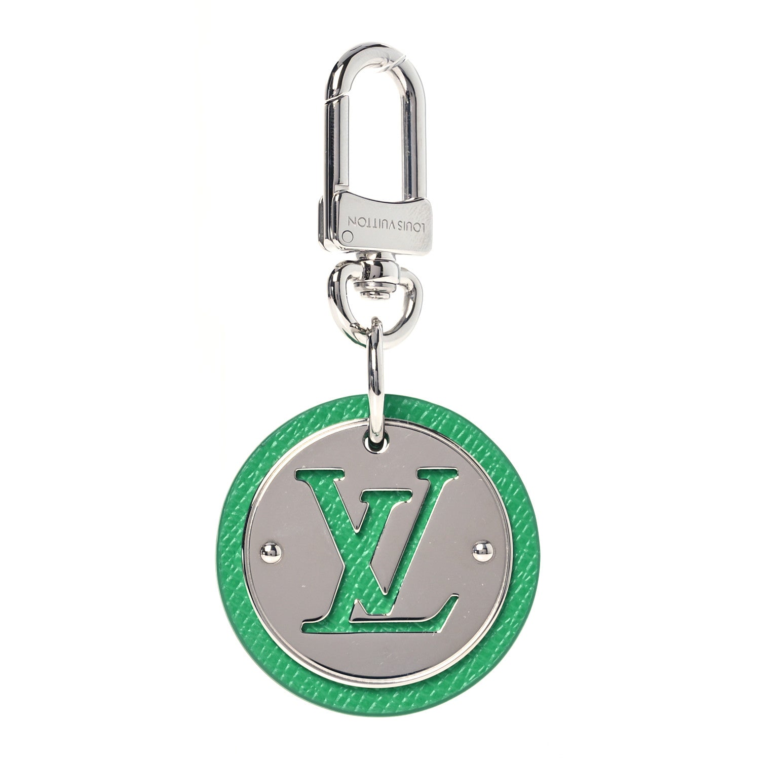Louis Vuitton Taiga LV Circle Bag Charm And Key Holder Green 1 of 4