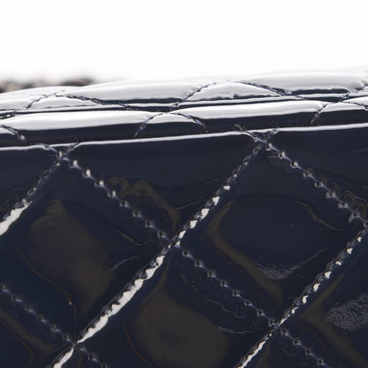 Chanel Patent Quilted Mini Square Flap Navy Blue 4 of 13