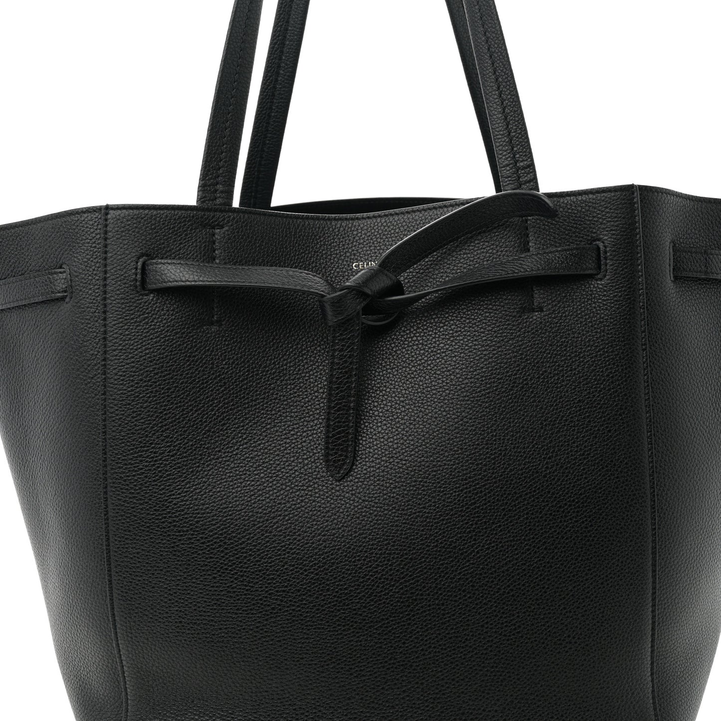 Soft Grained Calfskin Small Belt Cabas Phantom Black