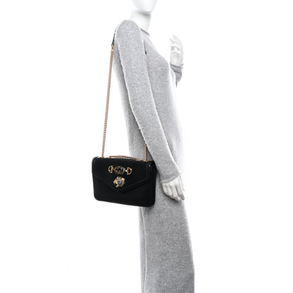 Gucci Vitello Palmellato Lux Crystal Medium Rajah Shoulder Bag Black 2 of 10