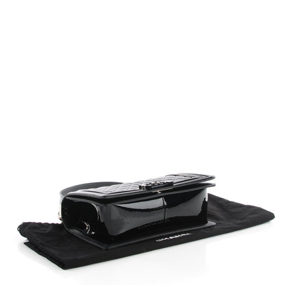 Chanel Patent Calfskin Quilted Medium Plexiglass Boy Flap Black 4 of 9