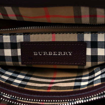 Burberry Derby Calfskin Medium Banner Tote Mahogany Red 6 of 10