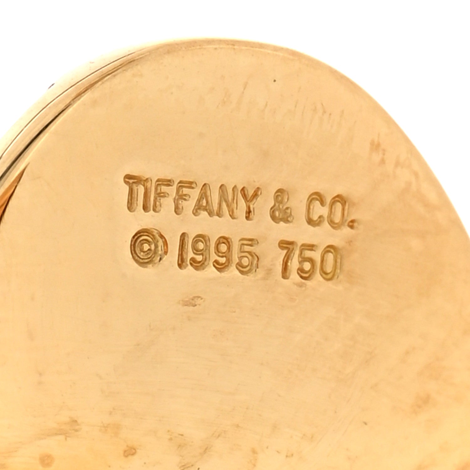 Tiffany 18K Yellow Gold Oval Cufflinks 3 of 4