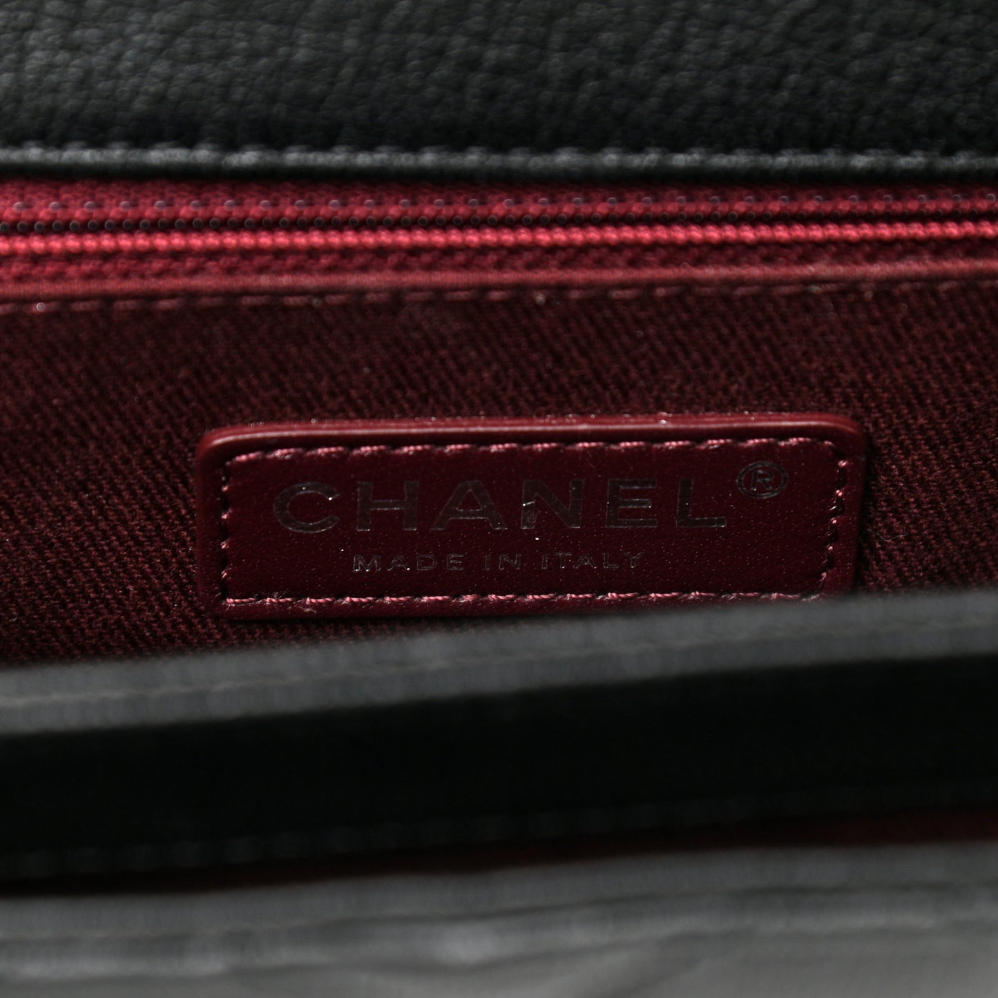 Goatskin Quilted Medium Perfect Edge Flap Black