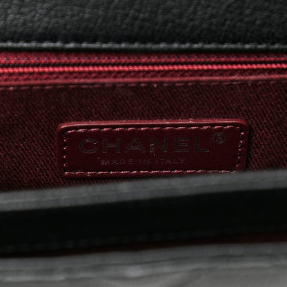 Chanel Goatskin Quilted Medium Perfect Edge Flap Black 6 of 9