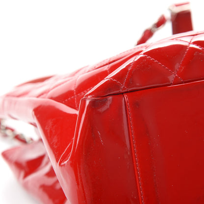 Chanel Patent Quilted Grand Shopping Tote GST Red 12 of 19