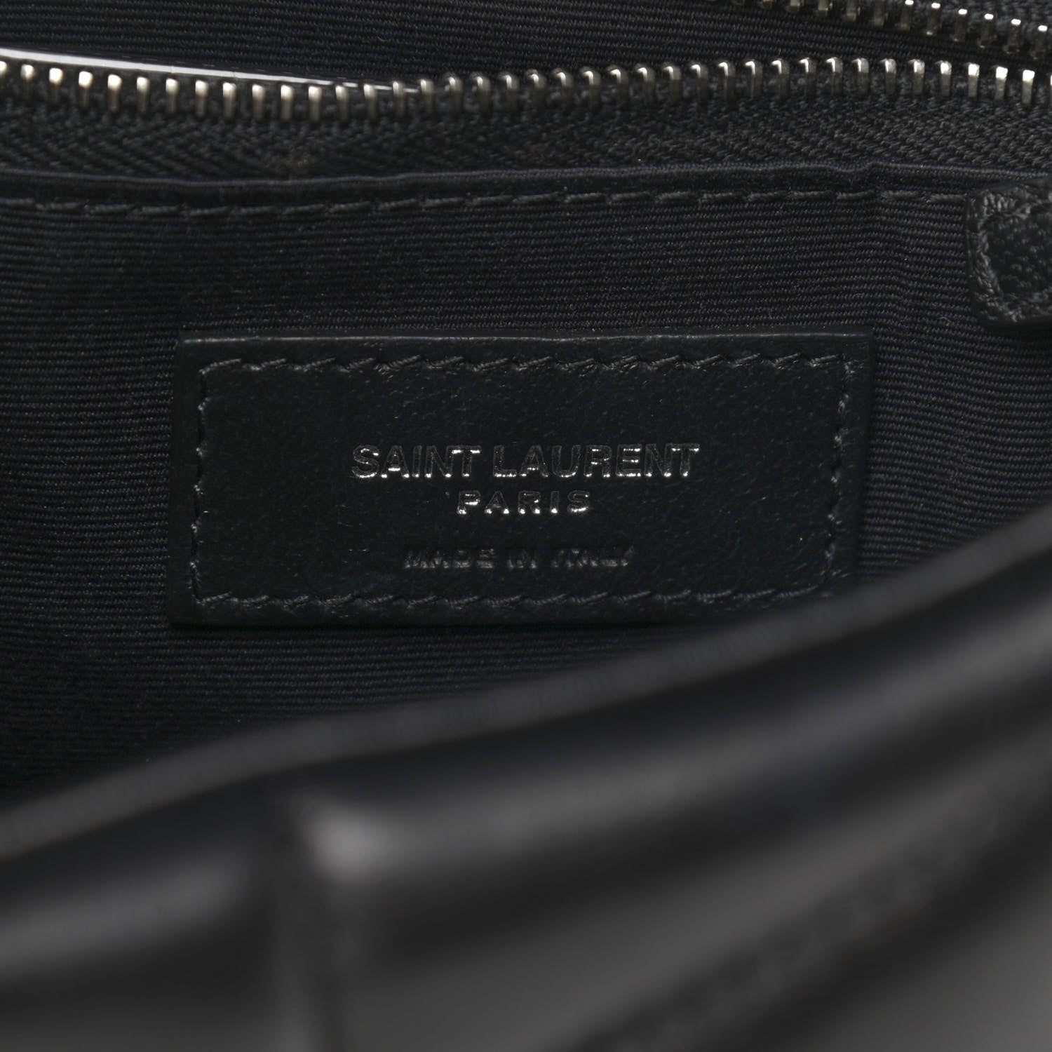 Saint Laurent Lambskin Quilted Toy Loulou Puffer Monogram Chain Satchel Black 7 of 16