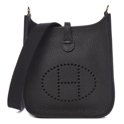 Hermes Taurillon Clemence Evelyne TPM Black 1 of 11